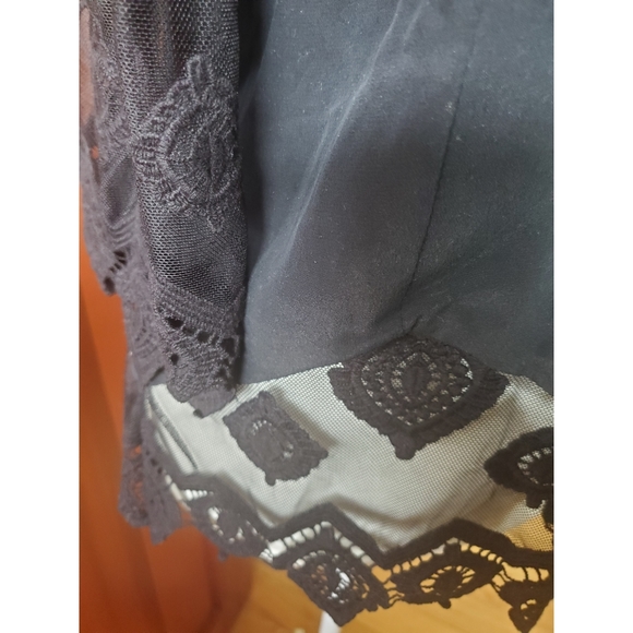 Gypsy 05 boho silk embroidered cold shoulder peasant blouse/top S - Picture 4 of 5